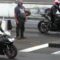 Honda CBR1000 vs Suzuki gsxr 750 1/4 mile race.Motorbike almost crashed at 200 kmh-street bike