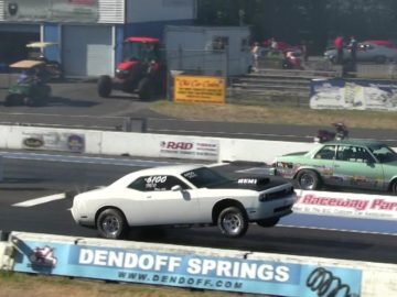 How about 9s 900 hp Challenger-drag race dodge Challenger vs Mustang Cobra-pro charged
