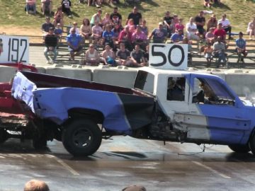 Pickup trucks demolition derby-the best hits,crashes and fire