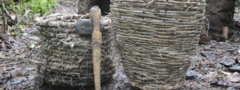 Primitive Technology: Baskets and stone hatchet