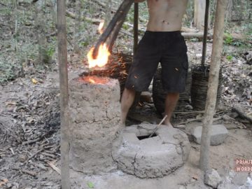 Primitive Technology: Simplified blower and furnace experiments