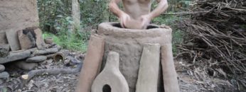 Primitive Technology: Termite clay kiln & pottery